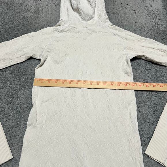 Lululemon Rest Less Hoodie Womens 6 Long Sleeve Performance Shirt Off White - Picture 6 of 8